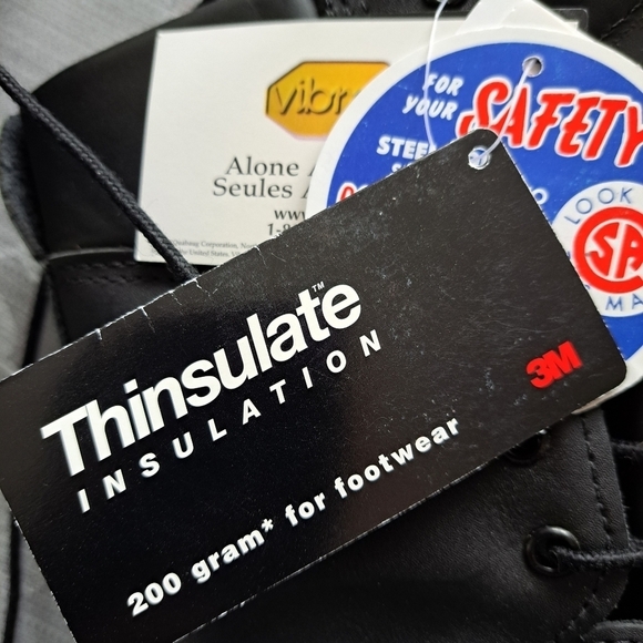 STC safety women's boots with vibram soles Made in Canada black sizs 8.5… - Picture 11 of 16